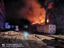 Požiar budovy v rušnovom depe Vrútky