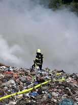 Zásah pri požiari skládky odpadu – Bambusky